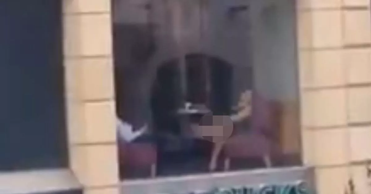 Couple fuck window almost caught